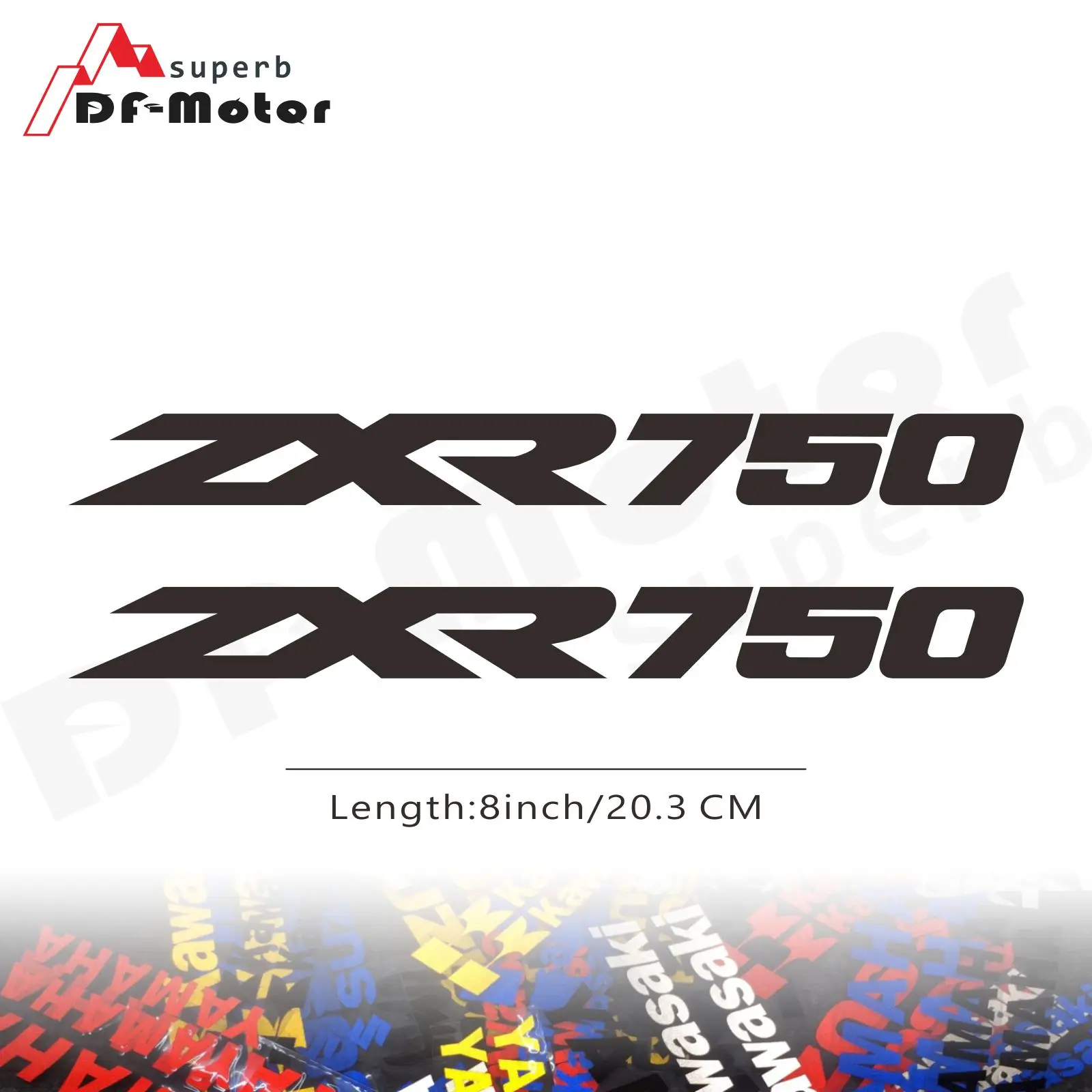 8インチ反射ステッカー,ホイールステッカー,オートバイ用接着剤,カワサキニンジャxr750 zxr 750用キット