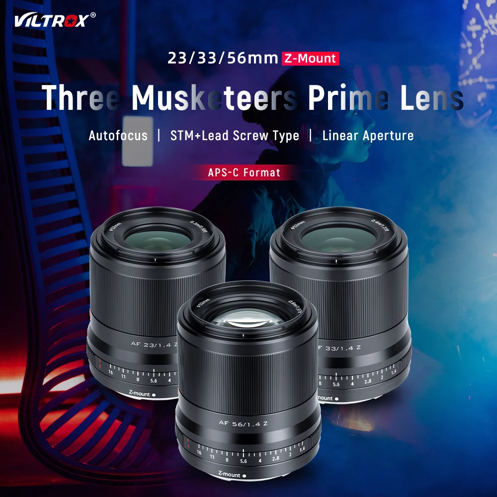 Viltrox 13MM 23MM 33MM 56MM F1.4 Z AF Large Aperture Auto Focus Portrait Prime Lens for Nikon Z APS-C Camera Zfc Z6 Z7 Z5 Z50