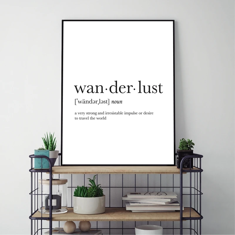 Definition of travel print travel gift university dormitory decoration dictionary wall art canvas painting minimalism poster hom