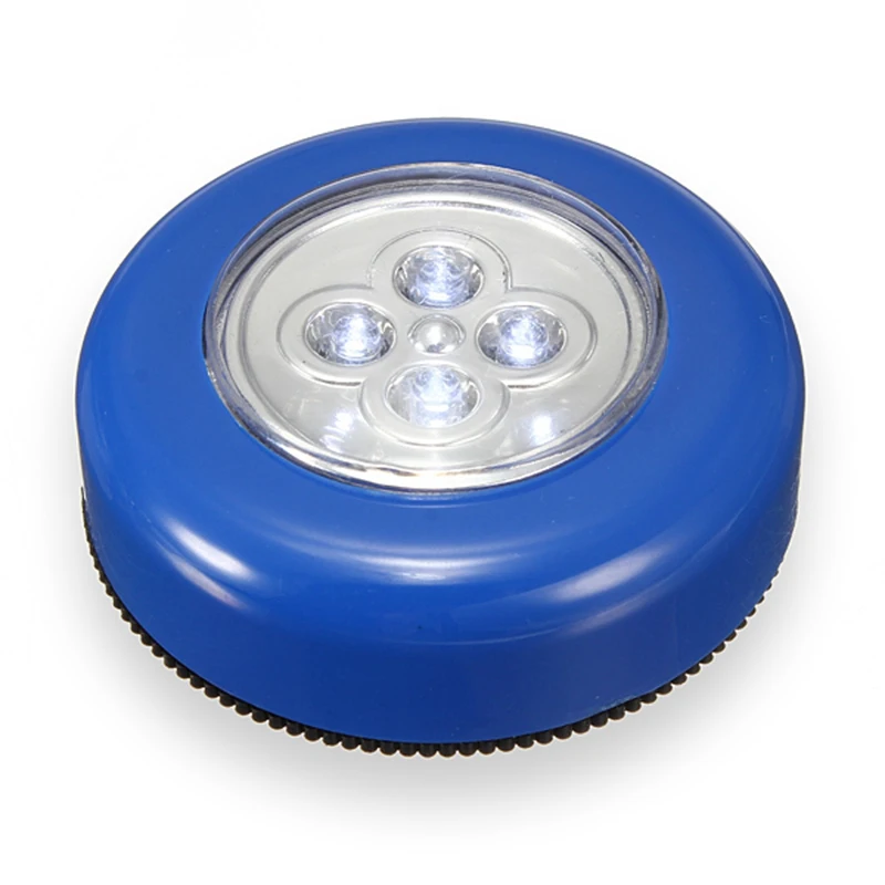 2 ชิ้น/ล็อต 4LED TOUCH โคมไฟตู้ Night Light สัมผัสไฟไร้สายแบตเตอรี่ไฟผนังสำหรับห้องนอน Passway