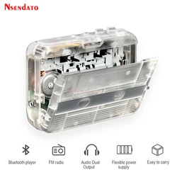 Personal Plastic Cassette Tape Misic Player Adapter Bluetooth Stero FM Radio Cassette Transmitter Player Convert With Auto-Rev