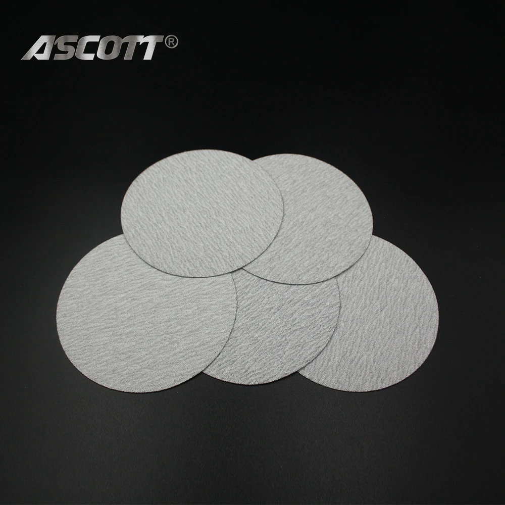 100 pz/set tampone per lucidatura in carta vetrata bianca da 4/5/6/7 pollici disco per lucidatura con supporto ad anello autoadesivo per lucidatura smerigliatrice angolare
