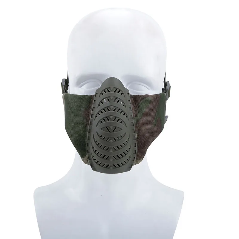 Airsoft Tactical Half Face Breathable Mask Military Army War Game Hunting Shooting Cycling Paintball  Protective Camouflage Mask