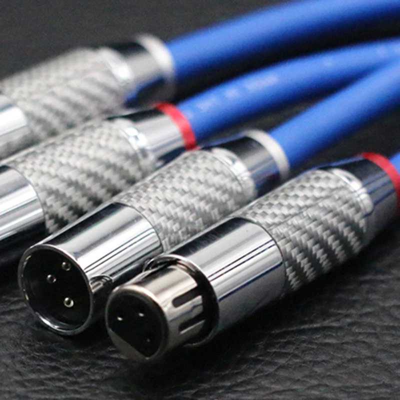 Hi-Fi разъем XLR из углеродного волокна, прозрачный световой провод, аудиоусилитель, CD, DVD-плеер, динамик, XLR, соединительные сбалансированные кабели