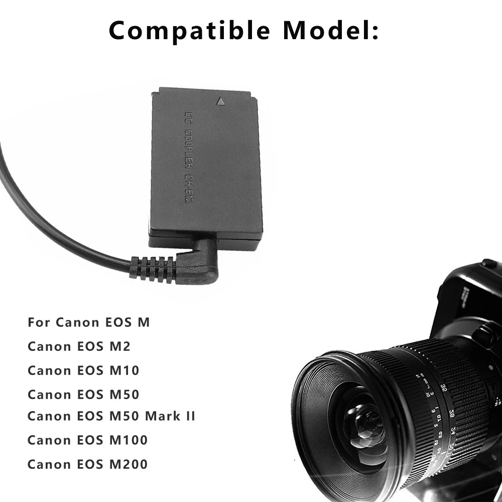 LP-E12 الدمية بطارية DR-E12 محول الطاقة لكانون EOS م m2 M10 M50 M100 M200 كاميرات تيار مستمر امدادات الطاقة صندوق بطارية