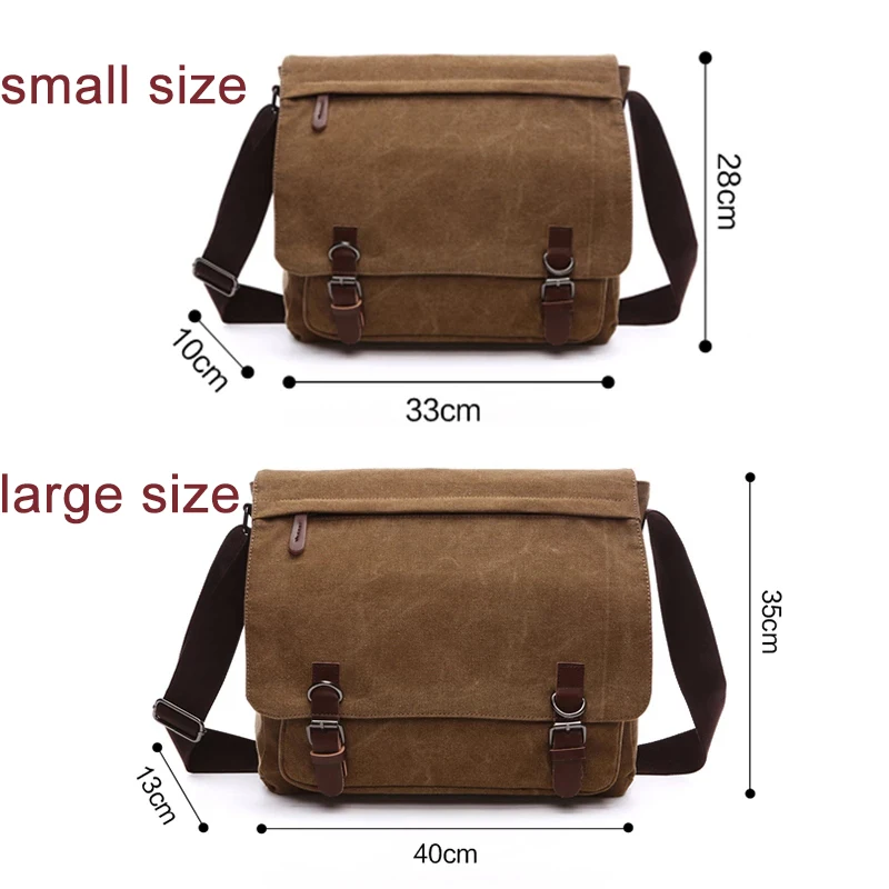 Imagem -03 - Bolsa Mensageiro de Lona Vintage para Homens Bolsa de Ombro de Viagem Casual para Negócios Bolsa Masculina Retrô para Laptop