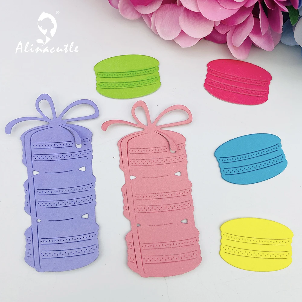 Alinacutle Metal Cutting Dies Cut Macaroon Cake Scrapbooking Paper Craft Handmade Album Card Punch Art Cutter Etched Dies