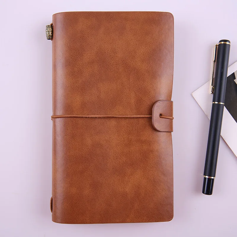 A5 A6 PU Leather Notebook Handmade Vintage Diary Journal Sketchbook Planner TN Travel Notebook Cover