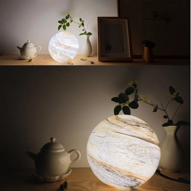 Nordic planet table lamp moon creative birthday children's room starry sky bedside bedroom wedding table lamp decoration crafts