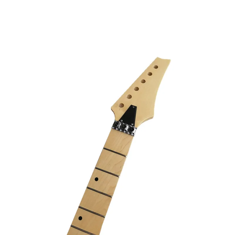 Disado 24 Frets Wood Color Maple Electric Guitar Neck Maple Fingerboard Inlay Dots Glossy Paint Guitar Accessories Parts