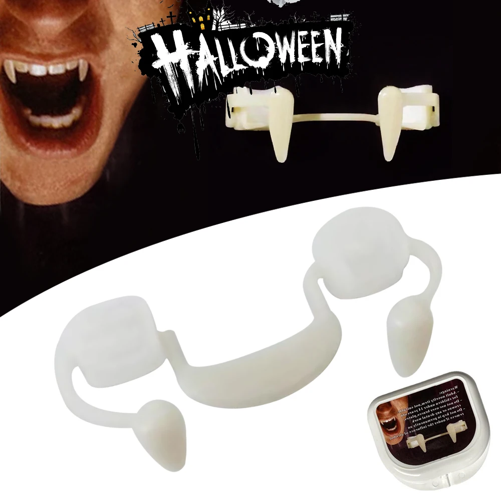 Decoración de Halloween, colmillos de dientes de vampiro ajustables, pegatinas sangrientas para ventana, se aferra al suelo, guirnalda de sangre, Banner, vampiro de terror