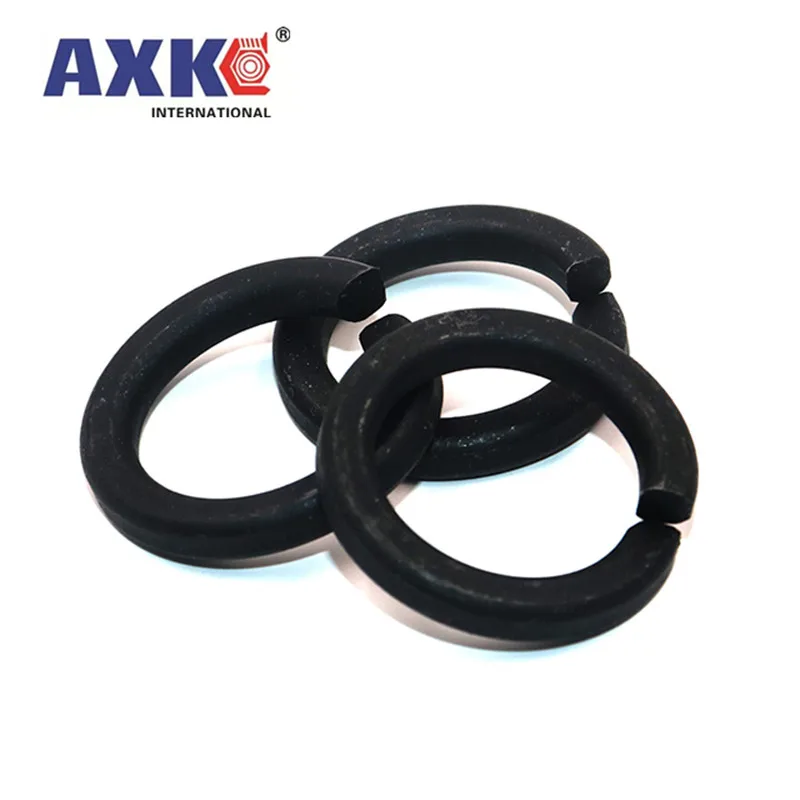 2/50pcs M2 M2.5 M3 M4 M5 M6 M8 M10 M12 M14 M16 M20 M24 DIN127 GB93 Black Grade 8.8 Steel Spring Washer Split Lock Elastic Gasket