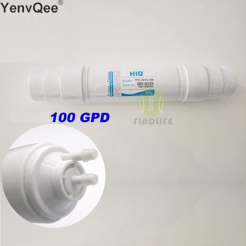 مرشح المياه من 5 مراحل لتنقية المياه ، نظام التناضح العكسي ، معيار NSF/ANSI ، توصيل سريع ، HID 100 GPD RO