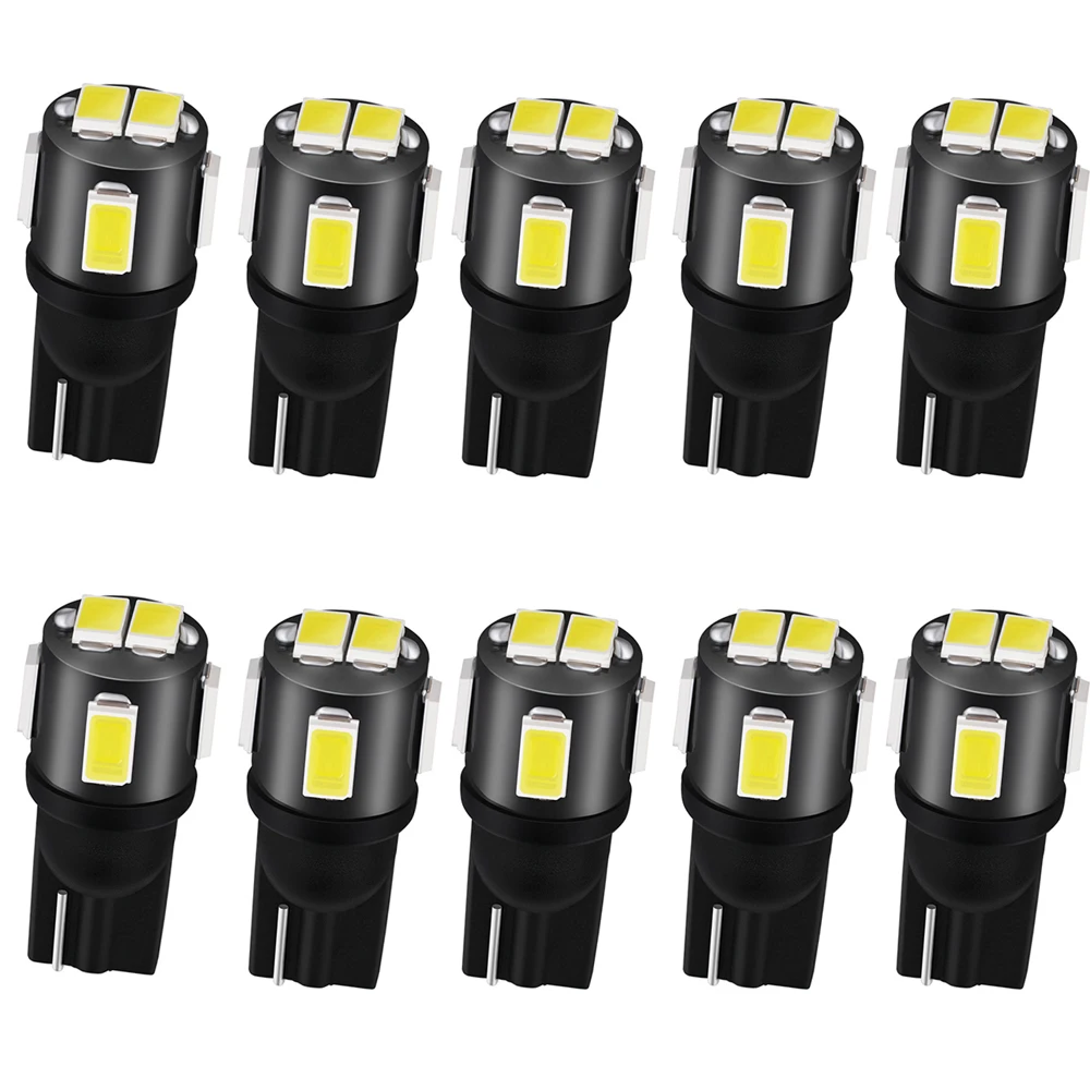 

10 шт., светодиодные лампы для чтения T10 W5W 5630 SMD