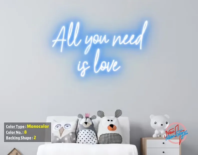 Alle Sie Brauchen, Ist Liebe Handgemachte Custom LED Neon Zeichen, Hochzeit Licht Zeichen, Neon LED Zeichen, neon Lichter, Neon Zeichen Schlafzimmer Mädchen, LED Neon
