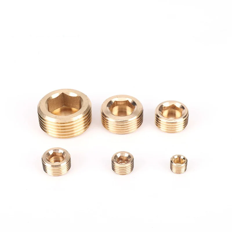 M5 M6 M8 M10 M12 M14 M16 M18 M20 M22 1/8 "1/4" 3/8 "1/2" 3/4 "1" BSP NPT الذكور موضوع النحاس عرافة المقبس نهاية كاب التوصيل وصلة أنابيب
