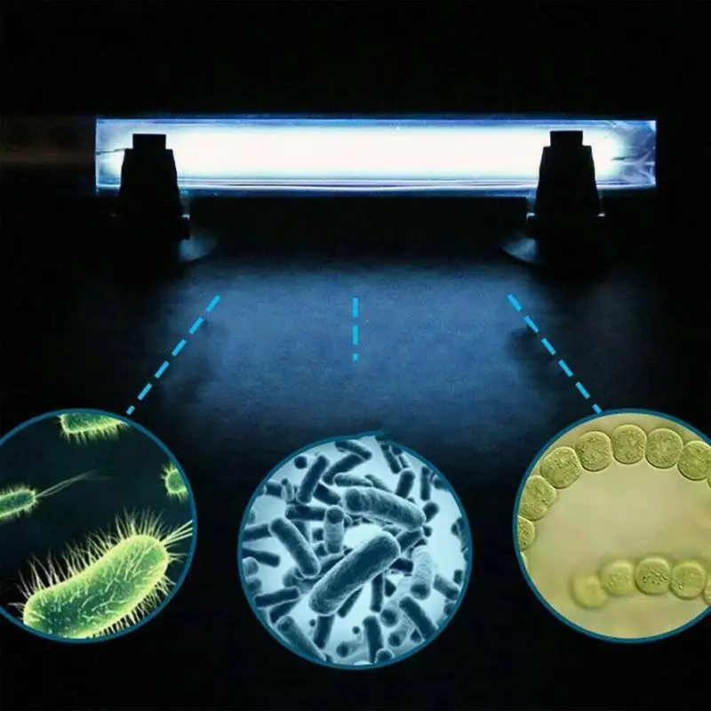 Waterproof UV Sterilizer Lamp Aquarium Filter Submersible Ultraviolet Light Water Cleaner For Fish Tank Pond Coral 5/7/9/11/13W