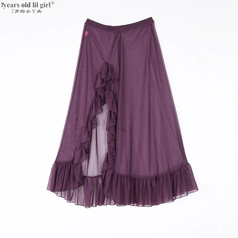 2025年新作 ベリーダンススカート メッシュ サンド 練習着 フリル付き DMM101