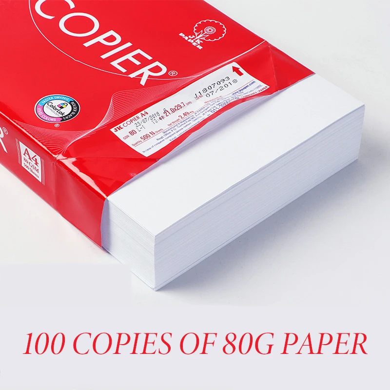 80g Imported White A4 Duplicating Paper 100 Pieces of All Wood Pulp General Printing Paper Manufacturers  Pulp Printing Paper