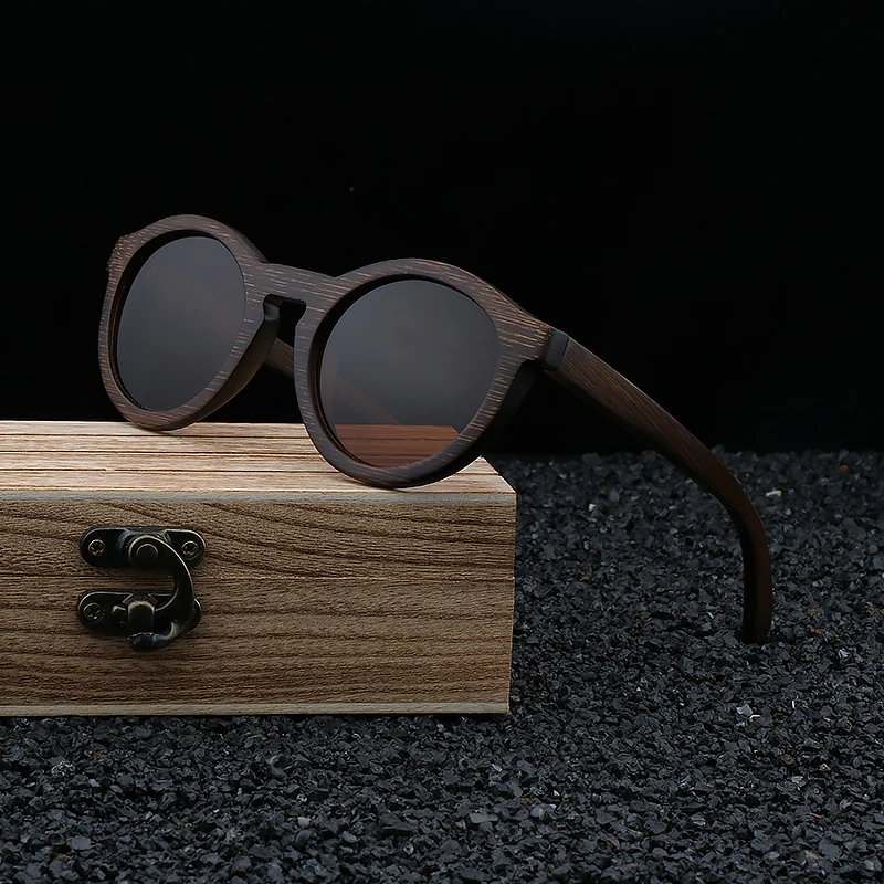 

Natural Bamboo Wood Sun Shades Women Men 2021 Eyeglasses Polarized Handmade Fashionable Suitable Custom Sunglasses Vintage