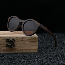 Natural Bamboo Wood Sun Shades Women Men 2021 Eyeglasses Polarized Handmade Fashionable Suitable Custom Sunglasses Vintage