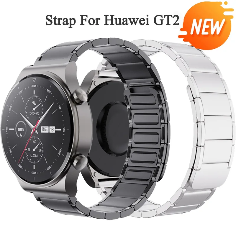 

Upgrade Titanium Grey Watch Strap For Huawei GT2E GT2 Pro Band 22mm Stainless Steel Magnetic Chain Correa For GT2 46mm Magic2