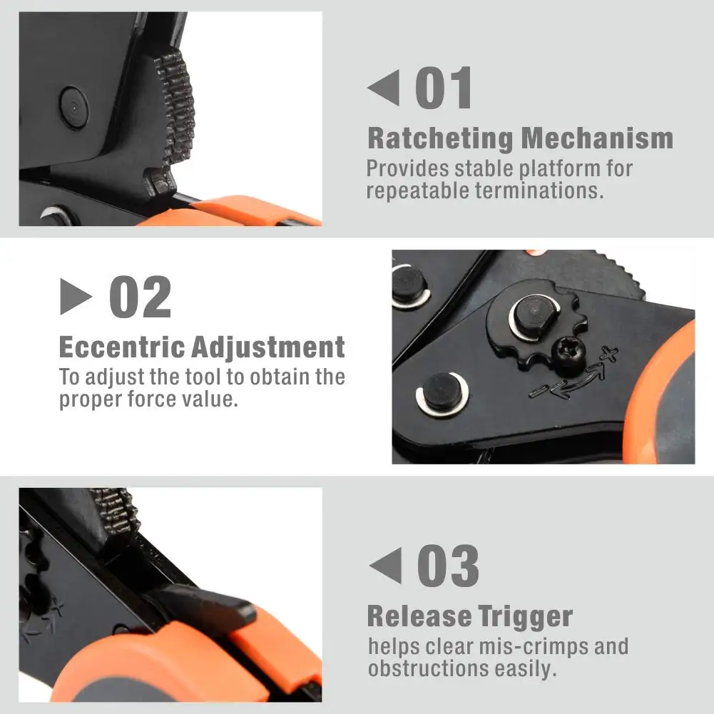 IWS-0546B Automotive Wire Harness Terminal Pliers 4.8/6.3mm Spring Connectors Crimping Pliers Cold Pressing Tool Hand Crimper