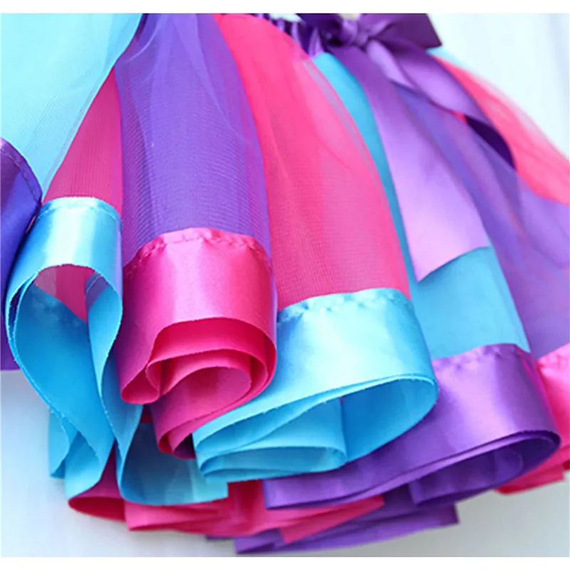 Mother Daughter Girl Women Rainbow Skirt Adult Kids Tutu Dancing Ballet Skirt Multicolour Petticoat Tulle Skirts 2020 New