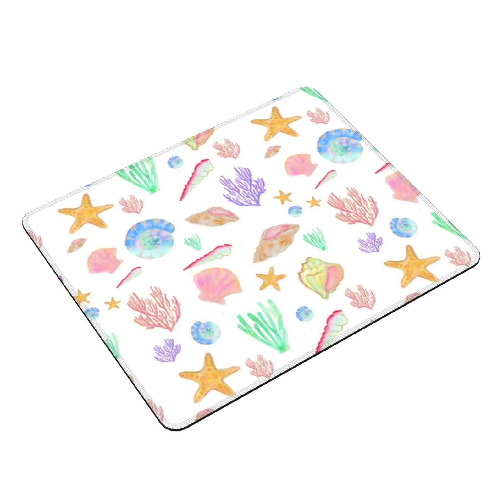 Pretty Watercolor Seashells Sticker Pack-Beach Vibes Mouse Pad DIY Print Sea Shell Seashells