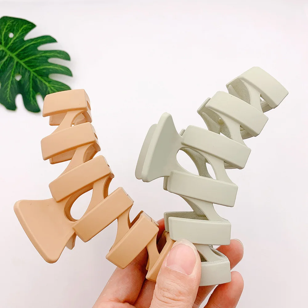 Jepit Rambut Besar Plastik Modis Wanita 11.5CM Jepit Rambut Kuncir Kuda Jepit Rambut Kepiting Elegan Aksesori Rambut Rias