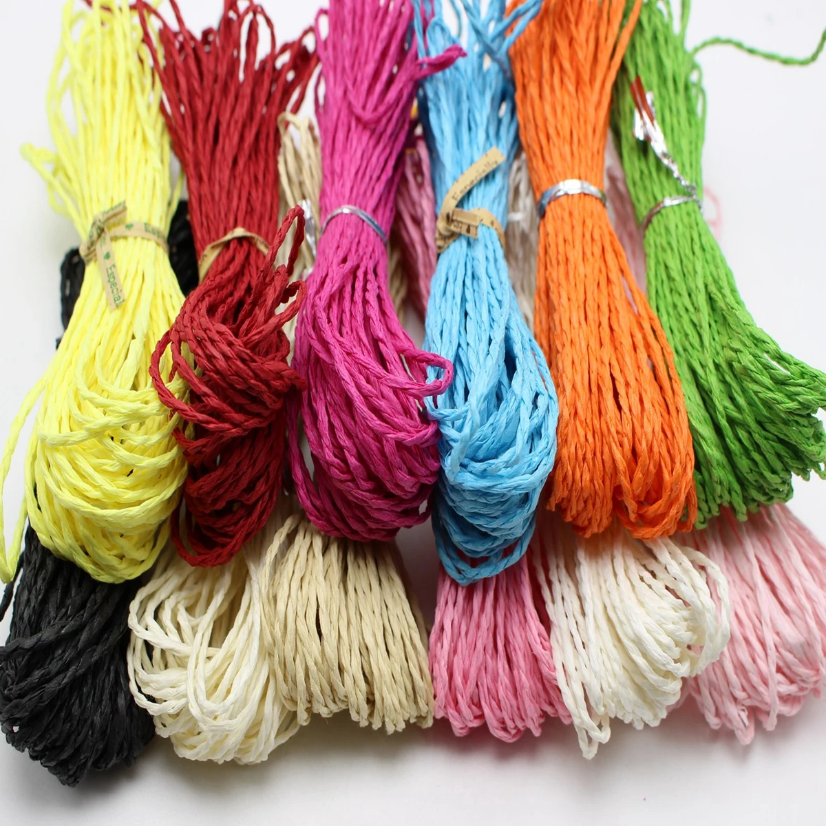 100 Meters Mulberry Paper String Cord Twine Crafting Thread Floristry 10 Colour