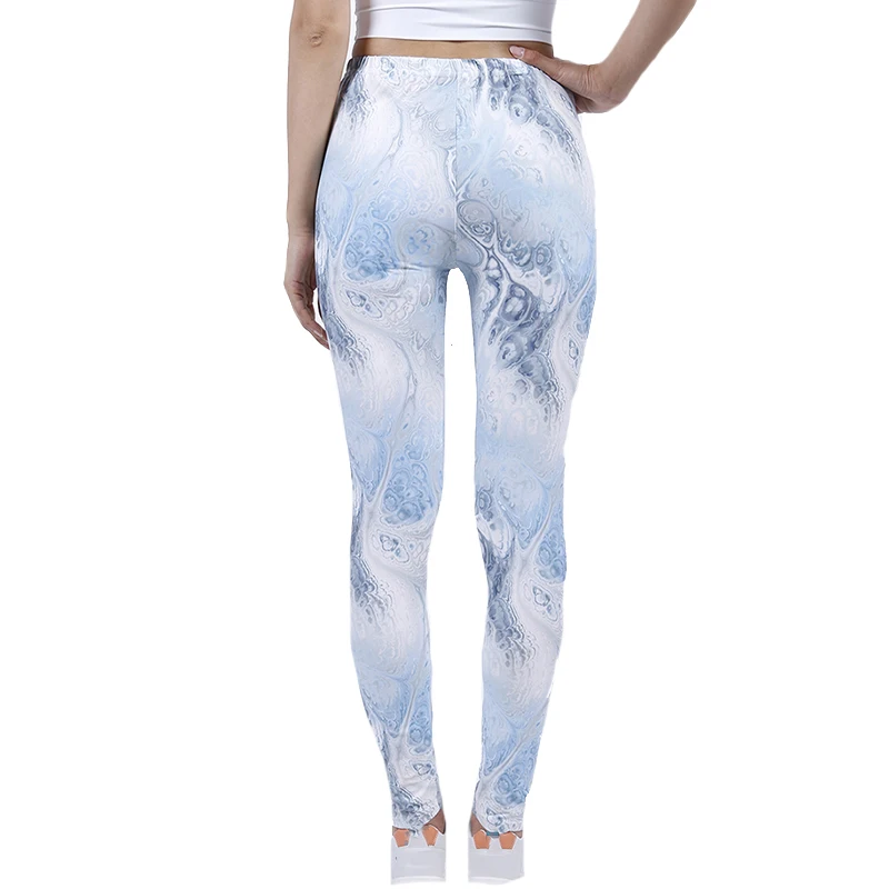 YGYEEG – Leggings Sexy pour femmes, pantalon Push Up, Fitness, Gym, entraînement, taille haute, abstrait, blanc, gris, imprimé, bas