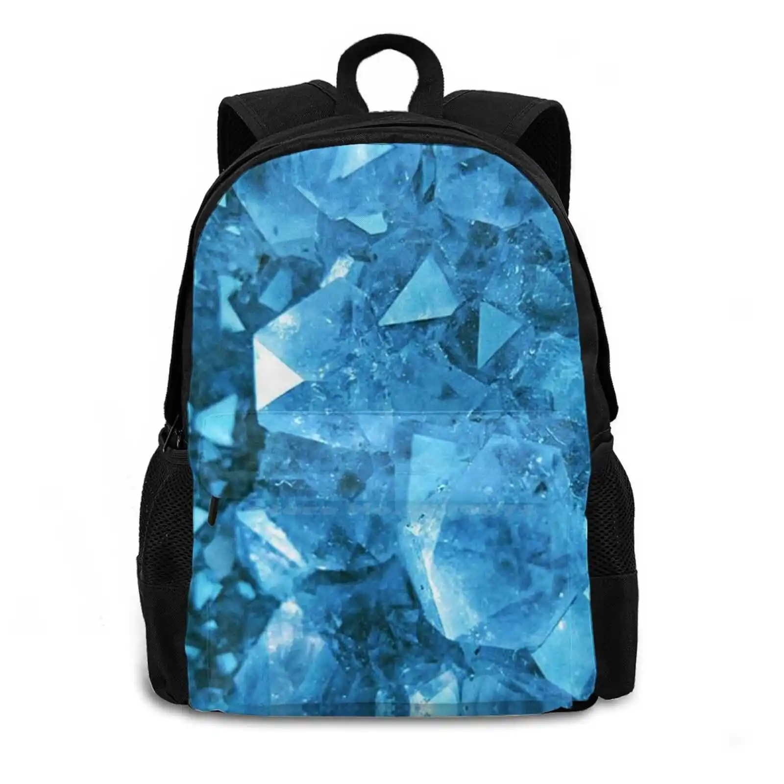 Raw Stone #9 Hot Sale Schoolbag Backpack Fashion Bags Macro Cristal Texture Raw Stone Faceted