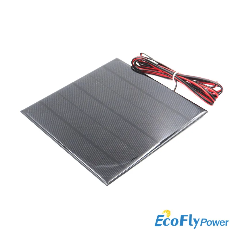 6V 750mA Solar Panel With 100cm Wire Mini Solar System DIY For Battery Cell Phone Charger  4.5W Solar