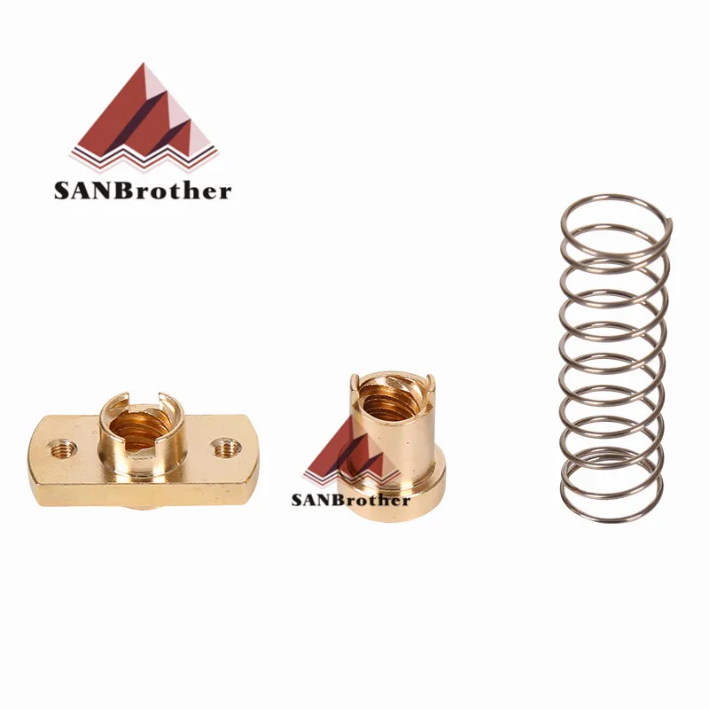 1set*anti-back lash TR8 lead screw brass nut for upgrade CR-10/Tornado and clone 3D printer anti backlash Spring Loaded nut