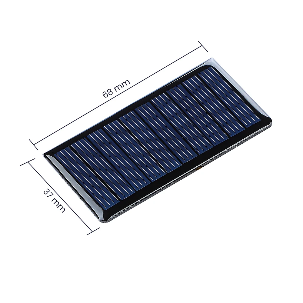 الألواح الشمسية الكريستالات Sunpower ، الخلايا الشمسية Sunpower المصغرة ، لوحة ضوئية لشاحن البطارية ، 5 فولت ، 65mA ، 68x37 مللي متر ، 10 قطعة