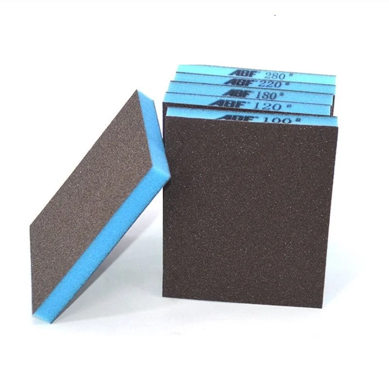 5 개 그릿 220 ~ 1500 스폰지 사포 양면 연마 도구 100x120x15mm, 샌딩 스폰지 블록 연마 스폰지
