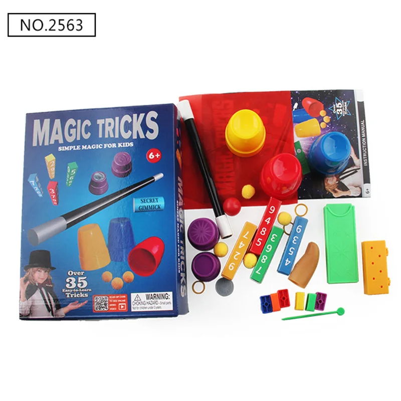 Magic Kit Set with Instruction Manual（not include box） Magic Tricks Close Up Magia Puzzle Simple Gimmick Props Toys for Kids