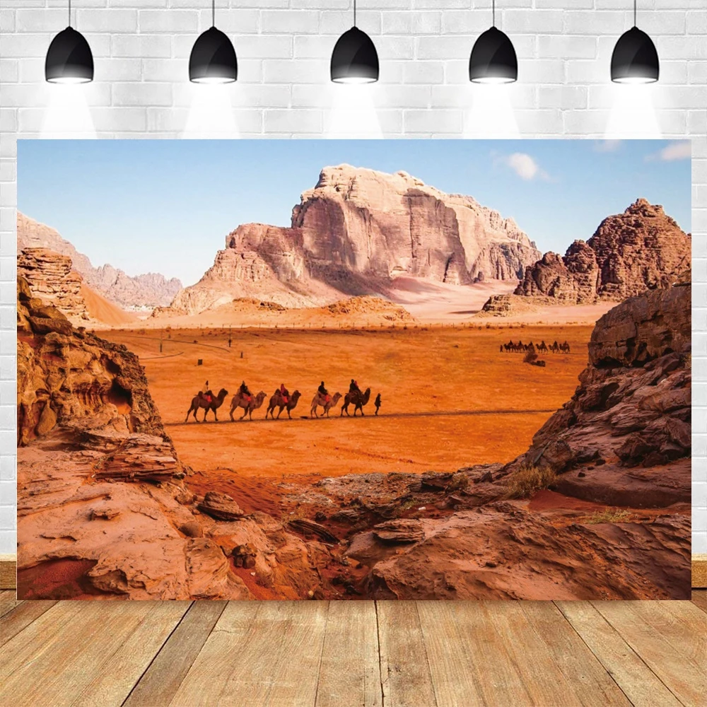 Natural Scenery Desert Camel Photocall Photography Backdrop Props Photophone Portrait Photographic Decor Background Photo Studio