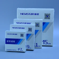 100Pcs/pack Fast/Medium/Slow speed qualitative filter paper for lab funnel use Dia 7/9/11/12.5/15/18cm