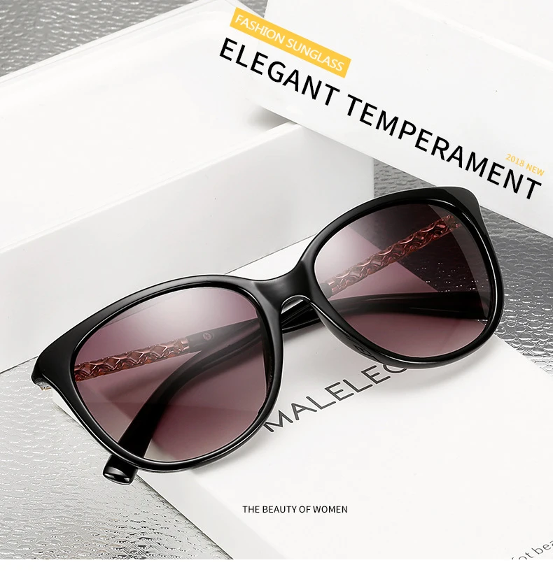 Neue Vintage Marke Design Damen Cat Eye Sonnenbrille Frauen Rahmen Luxus Sonnenbrille Für Weibliche UV400 – Detail 1