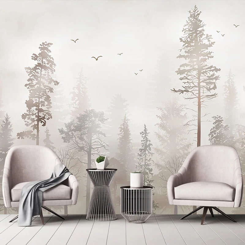 Custom Mural Wallpaper 3D Nostalgic Forest Bird Fresco Living Room TV Sofa Bedroom Home Decor Wall Painting Papel De Parede 3 D