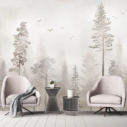 Nach Wandbild Tapete 3D Nostalgischen Wald Vogel Fresco Wohnzimmer TV Sofa Schlafzimmer Home Decor Wand Malerei Papel De Parede 3 D