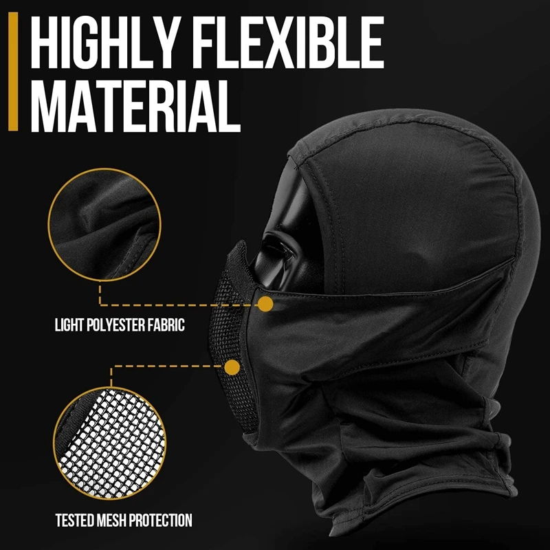 Hunting Mask Headgear Military Combat Balaclava Cap Tactical Half Face Steel Mesh Airsoft Paintball Masks for Paintball