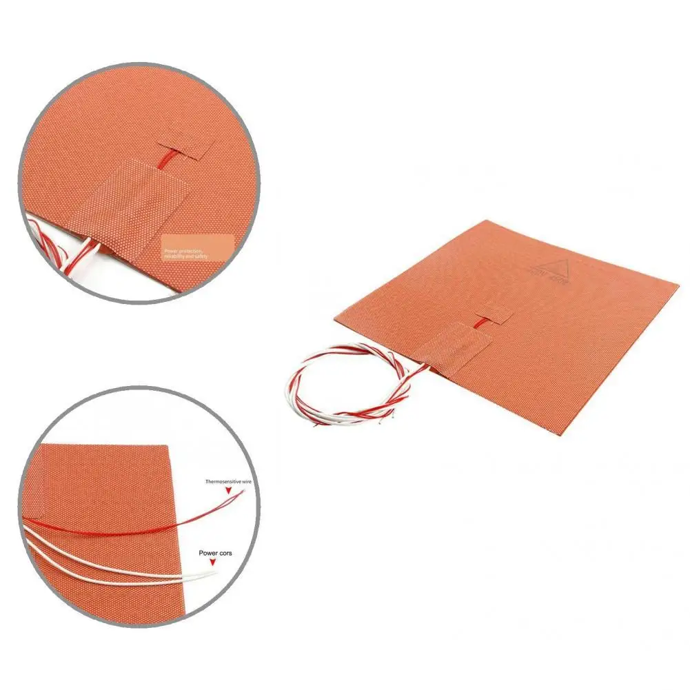 Accessories  Heating 3D Printer Dedicated Silicone Heater Orange Silicone Heating Mat Rapid Heating   for Workshop