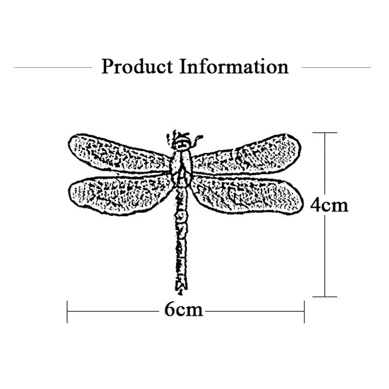 Lovely Dragonfly Embroidery Patch DIY Simple Fashion Iron-on Patches for Clothing Decorative Cloth Sticker T-shirt Bag Hat Decor