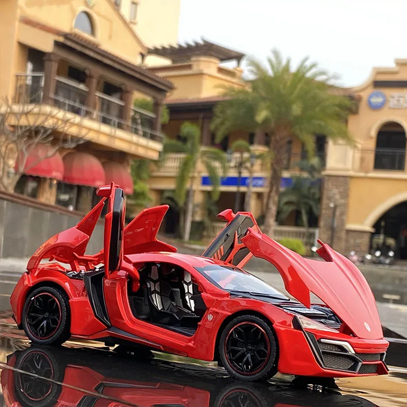 

1:24 Lykan Hypersport Alloy Sports Car Model Diecast & Toy Vehicles Metal Racing Car Model Sound and Light Collection Kids Gifts