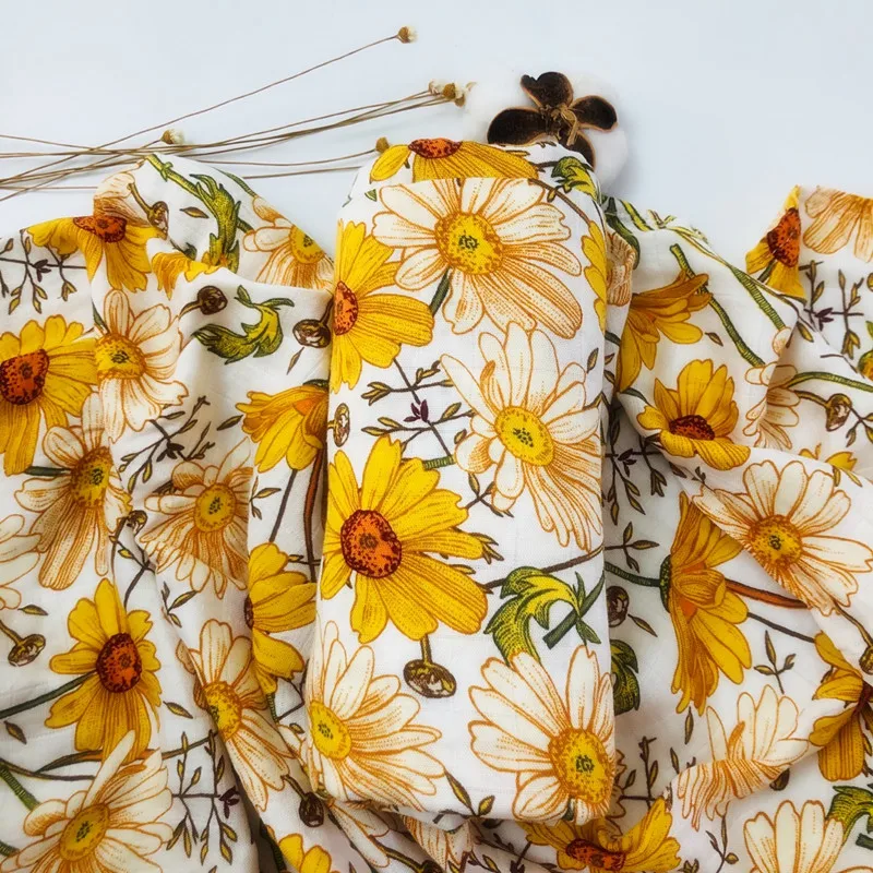 Katoenen zachte babydekens Pasgeboren mousseline inbakerdeken voor pasgeboren meisje en jongen baby bamboe