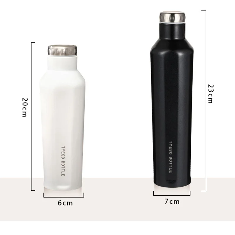 500ml/750ml Double Walled Stainless Steel Thermos Flask Vacuum Insulated Water Bottles Portable Sports Bottle Travel Coffee Mugs