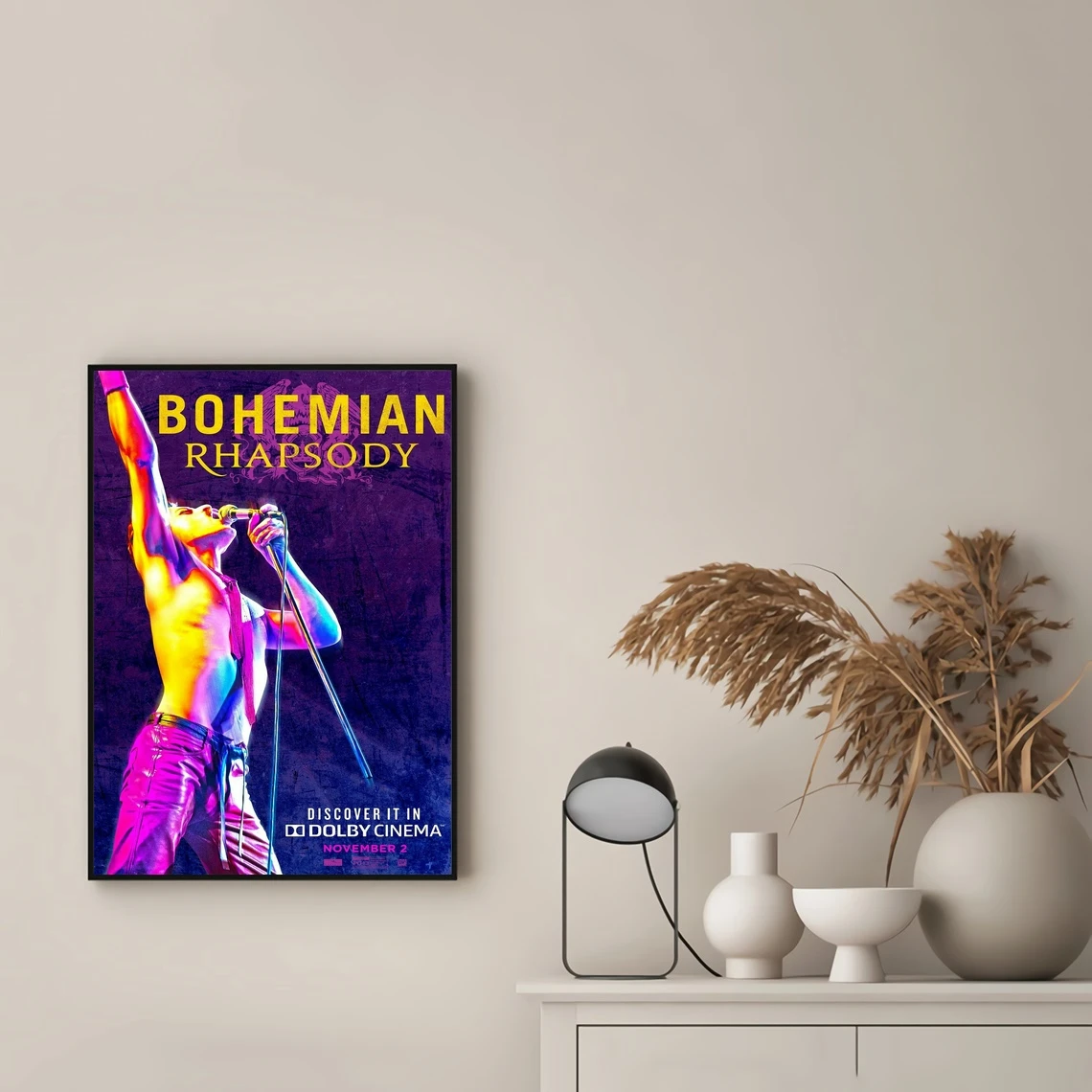 Bohemian Rhapsody Queen Freddie Mercury Musical 2018 Movie Poster Canvas Print Wall Painting Home Decoration ( No Frame )